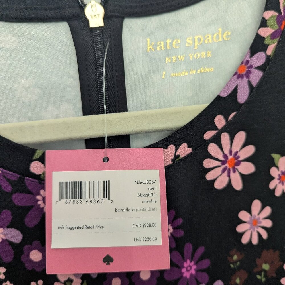 BNWT Kate Spade Bora Flora Ponte Dress size L - Picture 5 of 7